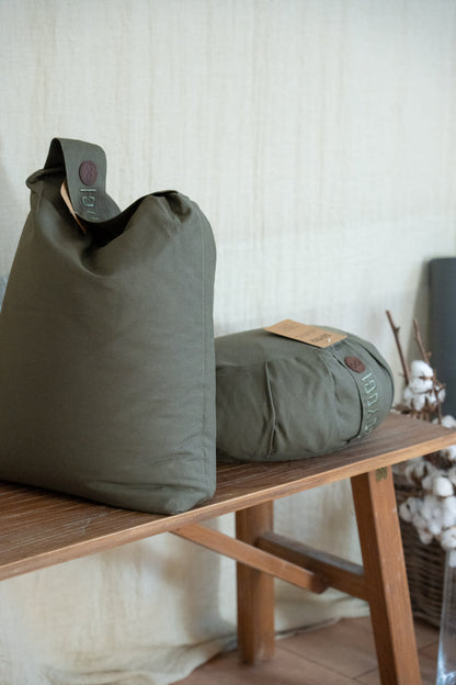 Calm Rektangulær Yoga Bolster - Dark Olive