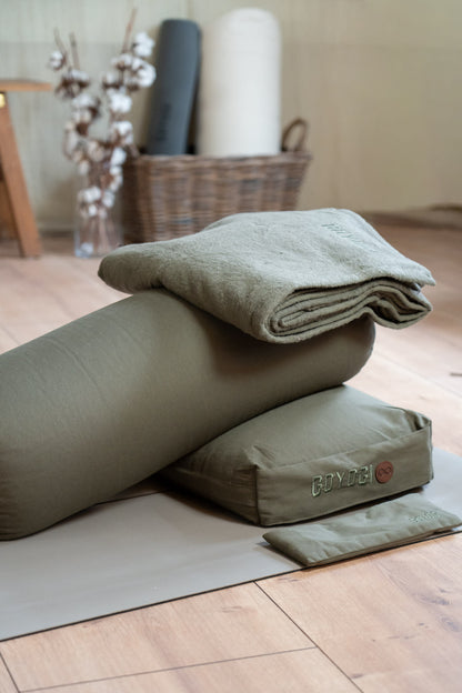 Calm Rektangulær Yoga Bolster - Dark Olive
