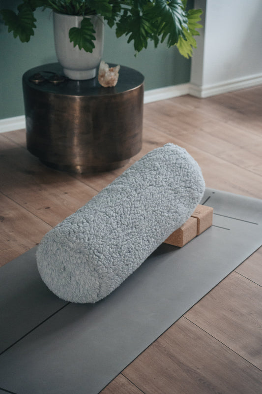 Release Wool Round Bolster - Light Grey