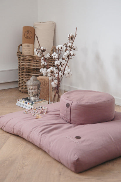 Calm Round Meditation Cushion - Pink