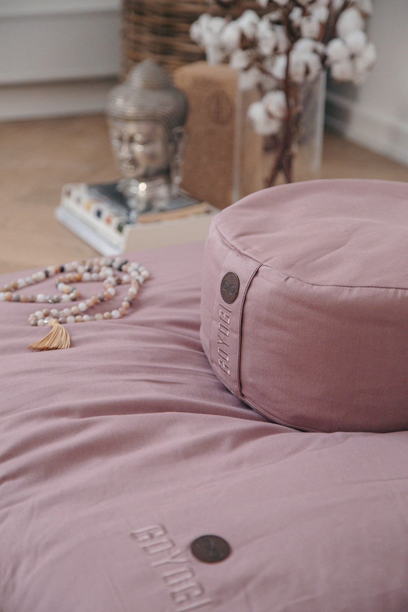 Calm Round Meditation Cushion - Pink