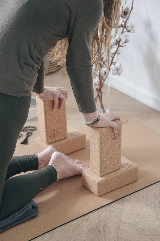 Sustain Cork Yoga Block - sæt med 2 stk -