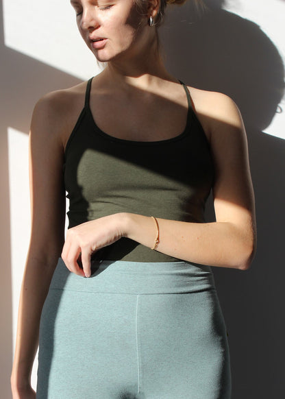 Nadi Strap Top - Dark Olive