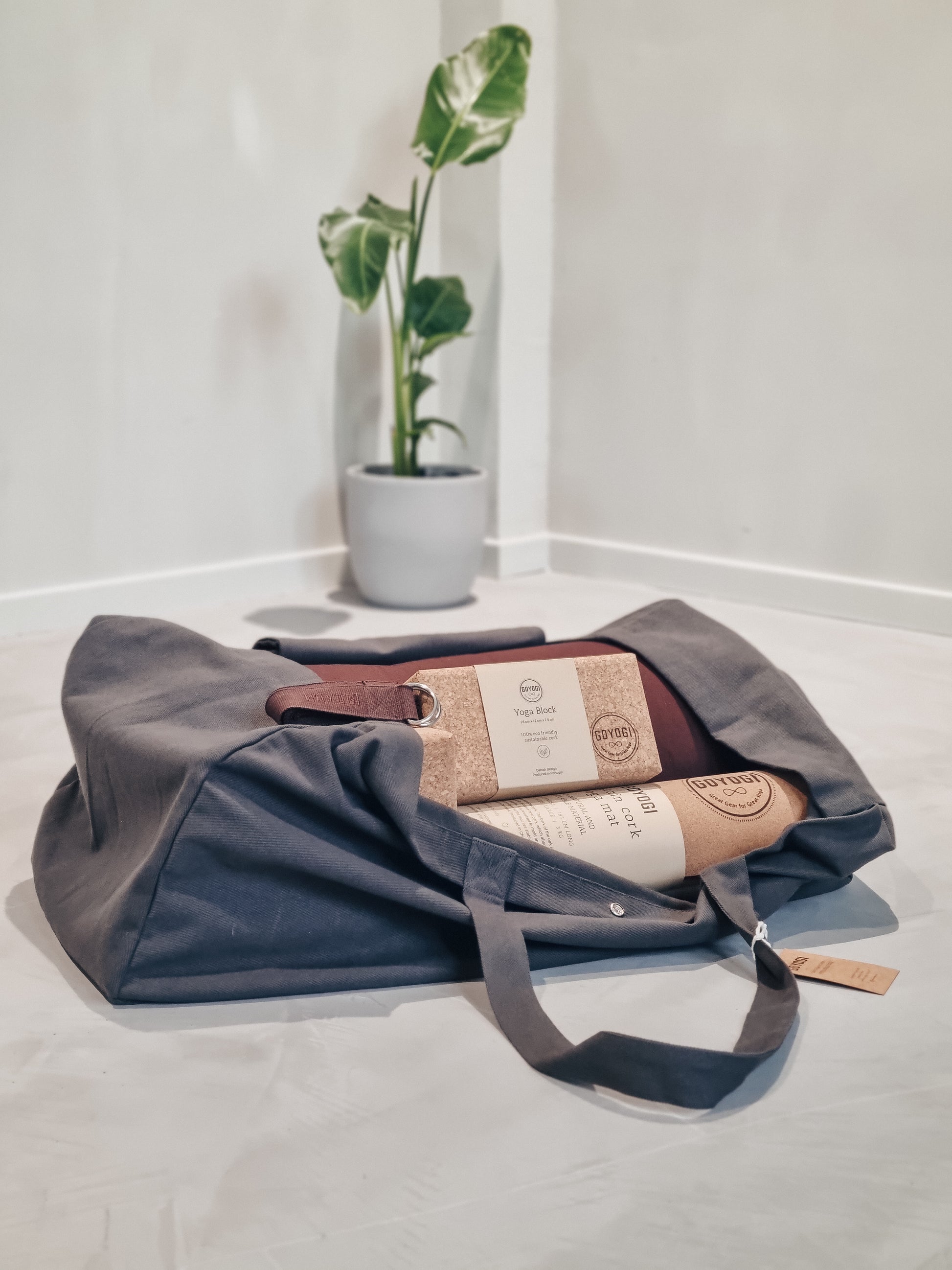 Calm Organic Cotton Instructor Bag - Dark Grey - GOYOGI goyogi yogataske 